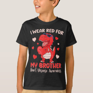 Ich trage Rot für mein Bruder - Herzkrankheit-Bewu T-Shirt