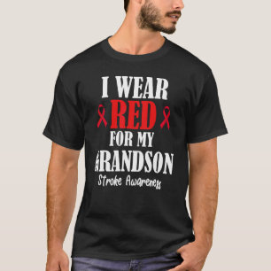 Ich trage Rot für meine Großfamilie Stroke Bewusst T-Shirt
