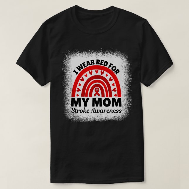 Ich trage Rot für meine Mama Stroke Awareness Mont T-Shirt (Design vorne)