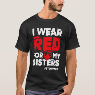 Ich trage Rot für meine Schwester National America T-Shirt