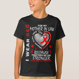 Ich trage Rot für meine Schwiegermutter Herzkrankh T-Shirt