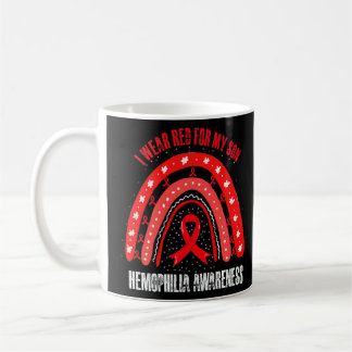 Ich trage Rot für meine Sohn Hämophilie Aufklärung Kaffeetasse