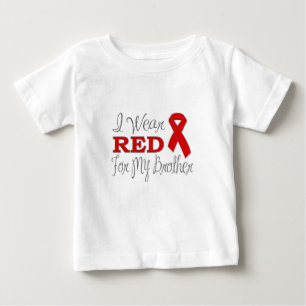 Ich trage Rot für meinen Bruder (rote Schleife) Baby T-shirt