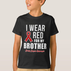 Ich trage Rot für meinen Bruder zur Blutkrebsaufkl T-Shirt