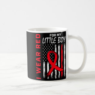 Ich trage Rot für meinen kleinen Jungen Herzkrankh Kaffeetasse