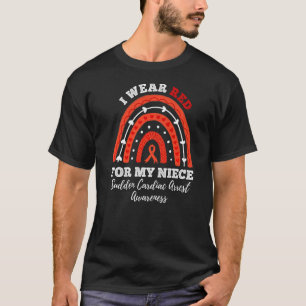 Ich trage Rot für meinen Nichte plötzliche kardial T-Shirt