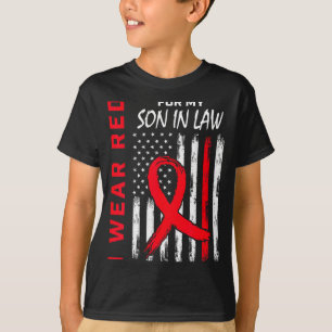 Ich trage Rot für meinen Schwiegersohn Herzkrankhe T-Shirt
