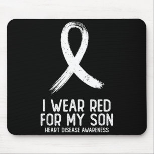 Ich trage Rot für meinen Sohn Herzkrankheit-Bewuss Mousepad