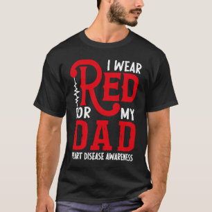 Ich trage Rot für meinen Vater Amerikanischer Mona T-Shirt