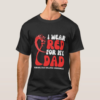 Ich trage Rot für meinen Vater Epidermolysis Bullo T-Shirt