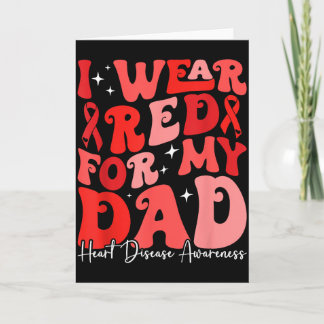 Ich trage Rot für meinen Vater Retro CHD-Bewusstse Karte