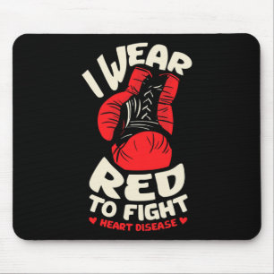 Ich trage Rot, um für einen Herzfehler CHD zu kämp Mousepad