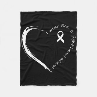 Ich trage Rot, um gegen Herzkrankheiten Awareness Fleecedecke