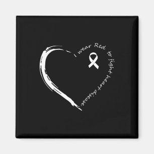 Ich trage Rot, um gegen Herzkrankheiten Awareness Magnet