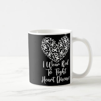 Ich trage Rot, um Herzkrankheiten zu bekämpfen Bew Kaffeetasse