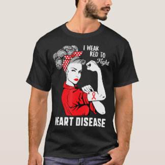 Ich trage Rot, um Herzkrankheiten zu bekämpfen T-Shirt