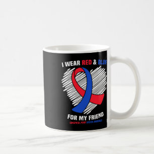 Ich trage Rot und Blau für meinen Freund für CHD-B Kaffeetasse