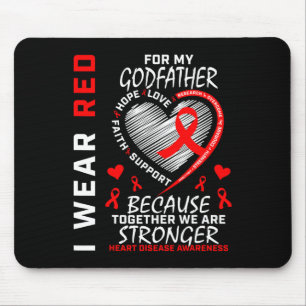 Ich trage Rot wegen meiner Herzkrankheiten meines Mousepad