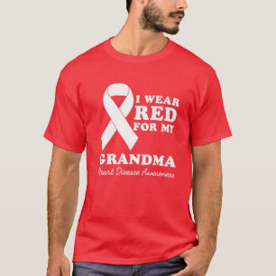 Ich trage Rot wegen meiner Oma-Herzkrankheit T-Shirt