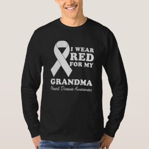 Ich trage Rot wegen meiner Oma-Herzkrankheit T-Shirt