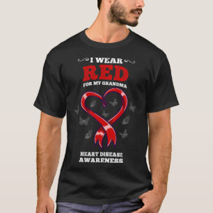 Ich trage Rot wegen meiner Oma-Herzkrankheit T-Shirt