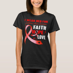Ich trage Rot wegen SUBSTANZ-MISSBRAUCHS-AWARENESS T-Shirt