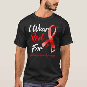 Ich trage Rot wegen Substanzmissbrauchs-Bewusstsei T-Shirt