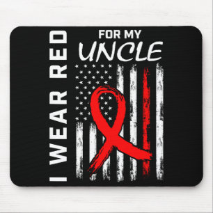 Ich trage rotes Band für das Bewusstsein für die H Mousepad