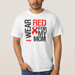 Ich trage rotes Band für meine Mamma T-Shirt