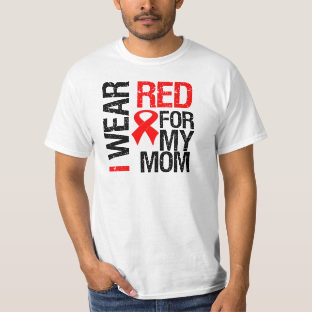 Ich trage rotes Band für meine Mamma T-Shirt (Vorderseite)