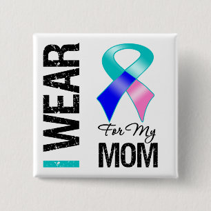 Ich trage Schilddrüsenkrebs-Band für meine Mamma Button