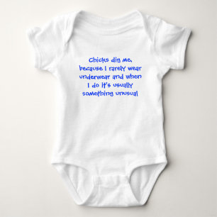 Ich trage selten Unterwäsche Baby Strampler