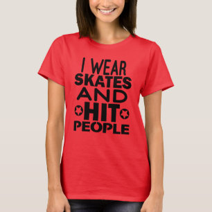 Ich trage Skate und trage Leute, Roller Derby T-Shirt