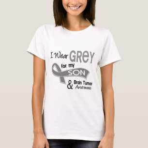 Ich trage Sohn-Hirntumor des Grau-42 T-Shirt