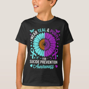 Ich trage Teal &amp; Lila für Suizidprävention Aw T-Shirt