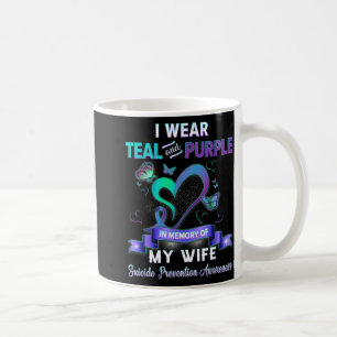 Ich trage Teal Lila in Erinnerung an den Suizid me Kaffeetasse