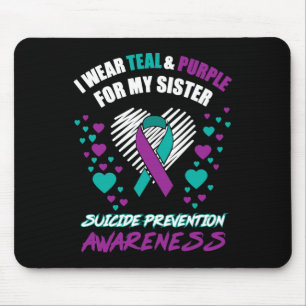 Ich trage Tealandviolett für meine Schwester Suizi Mousepad