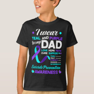 Ich trage Türkis & Lila für meinen Vater Selbs T-Shirt