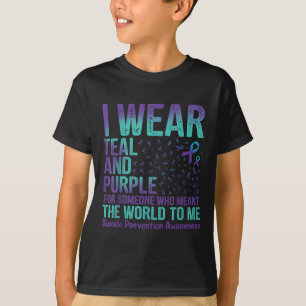 Ich trage Türkis &amp; Lila für Suizidprävention T-Shirt
