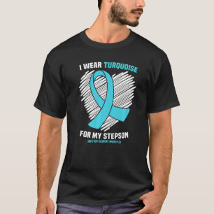 Ich trage Türkis für meine Stepson-Sucht-Erholung T-Shirt