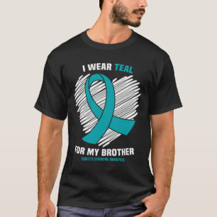 Ich trage Türkis für meinen Bruder Tourette-Syndro T-Shirt