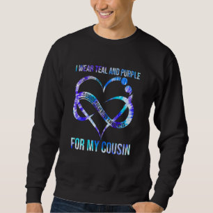 Ich trage Türkis Lila für die Prävention von Selbs Sweatshirt