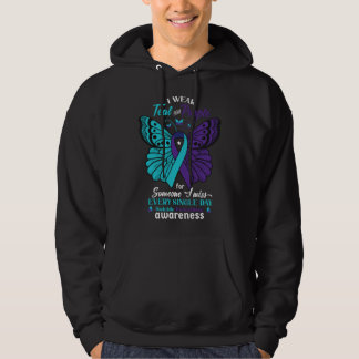 Ich trage Türkis und Lila für das Bewusstsein für Hoodie