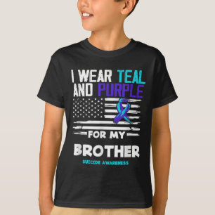 Ich trage Türkis und Lila für das Bewusstsein für T-Shirt