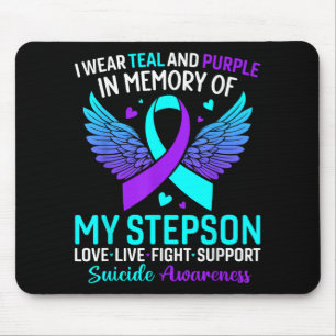 Ich trage Türkis und Lila für die Selbstmordpräven Mousepad