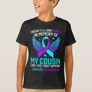 Ich trage Türkis und Lila für die Selbstmordpräven T-Shirt