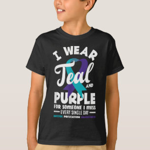 Ich trage Türkis und Lila für jemanden, den ich je T-Shirt