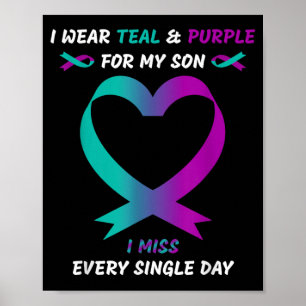 Ich trage Türkis und Lila für meinen Sohn, ich ver Poster