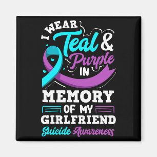 Ich trage Türkis und Lila in Erinnerung an meine F Magnet