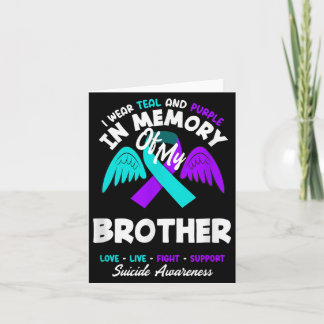 Ich trage Türkis und Lila in Erinnerung an meinen  Karte